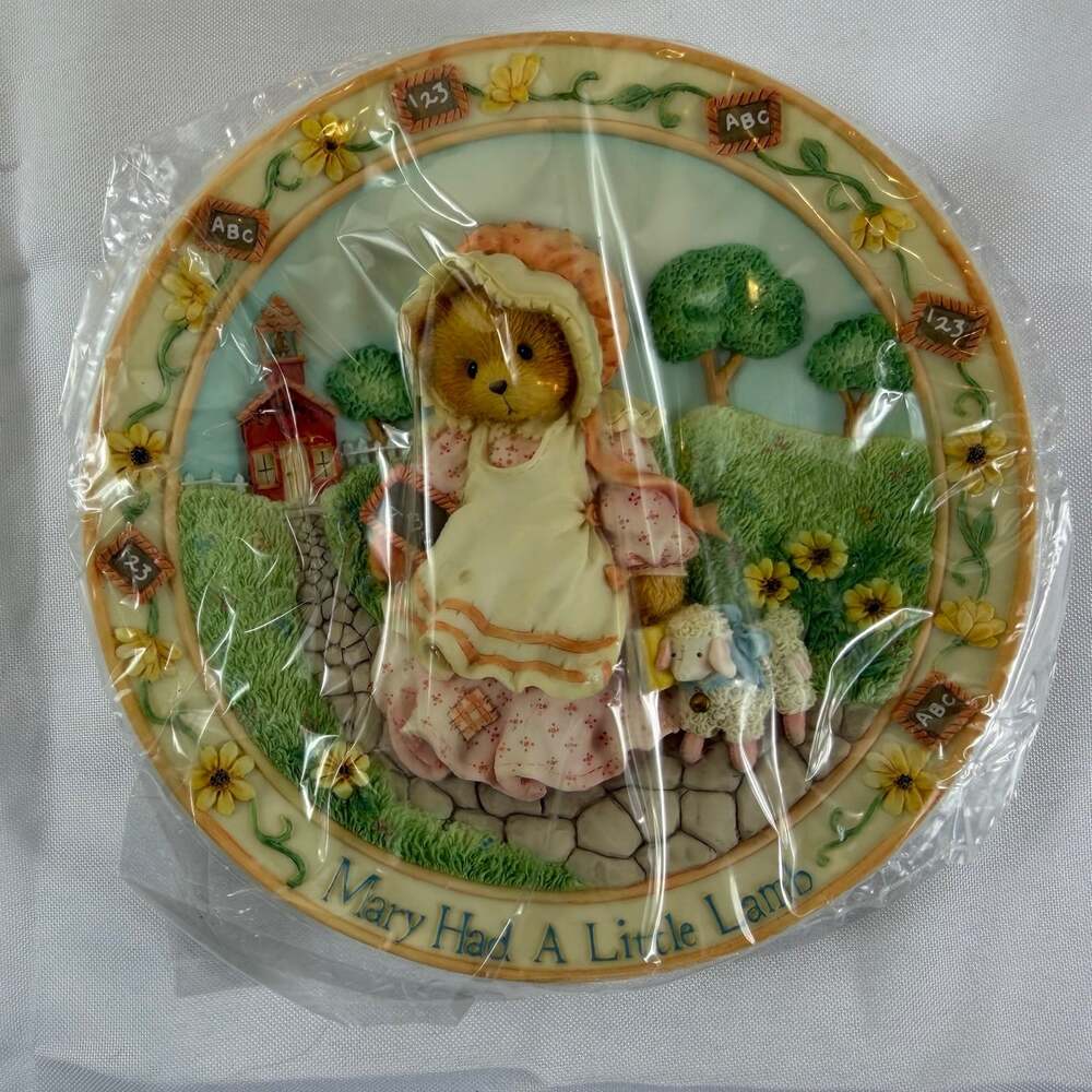 Cherished Teddies Mary Had A Little Lamb Nursery Rhyme 3D Plate #128902-1994
